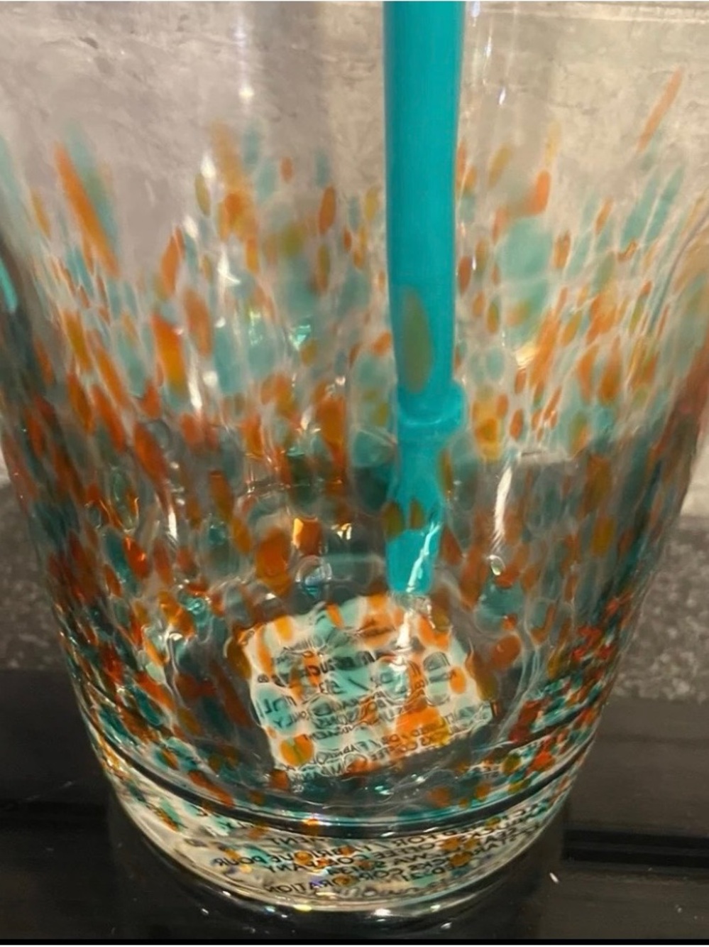 Starbucks 2021 Teal and Orange Confetti Tumbler - Picture 2 of 5